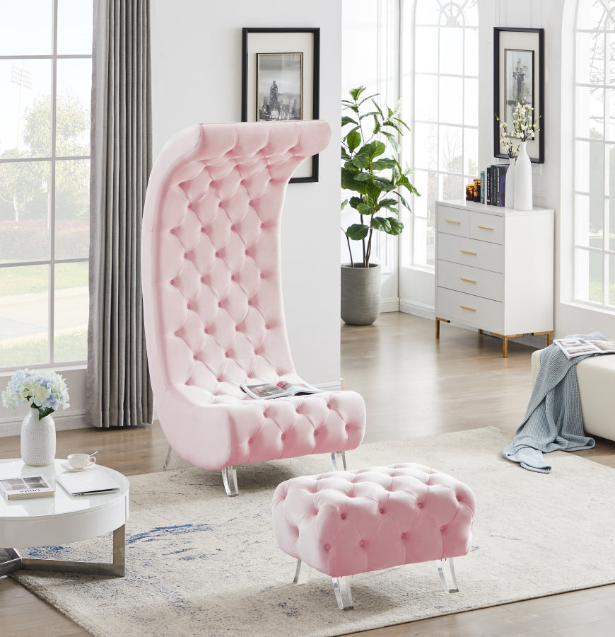 Pouf Croissant en velours
