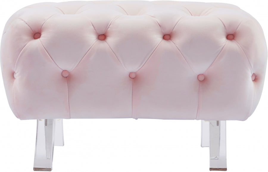 Pouf Croissant en velours