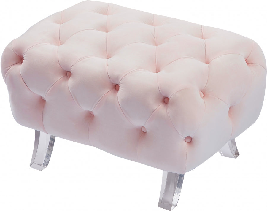 Pouf Croissant en velours