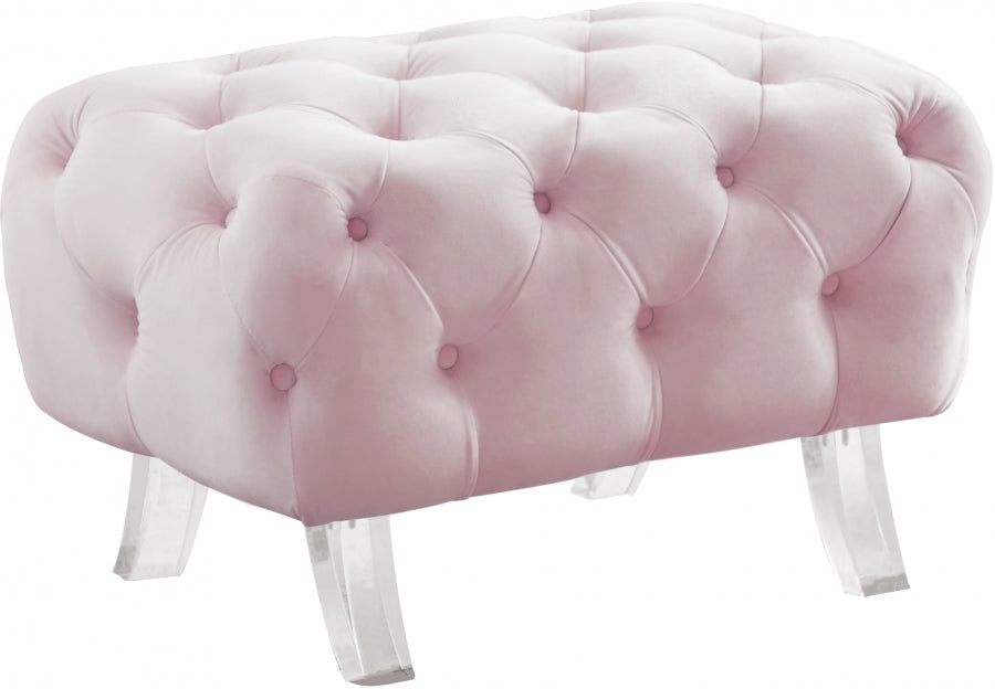 Pouf Croissant en velours