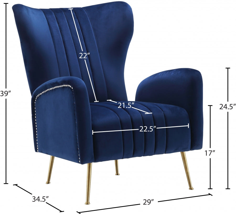Chaise d'appoint Opera en velours
