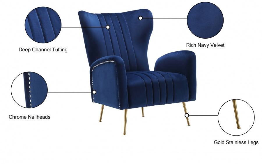Chaise d'appoint Opera en velours