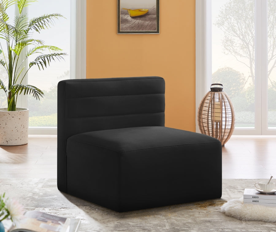 Chaise sans accoudoirs Quincy Velvet Modular Cloud-Like Comfort