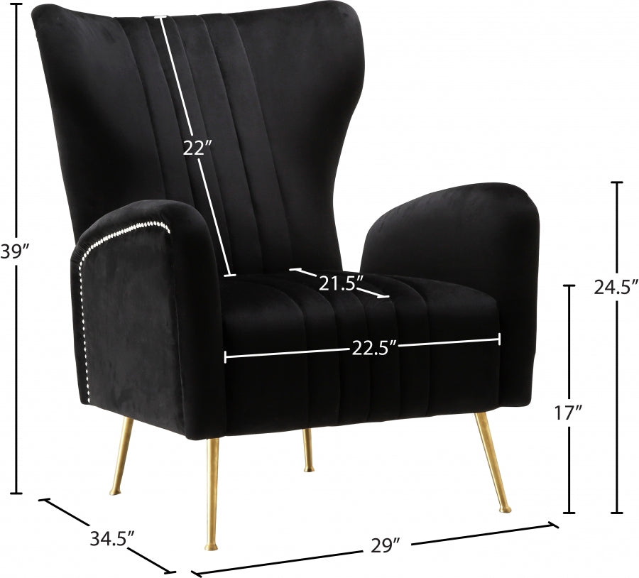 Chaise d'appoint Opera en velours