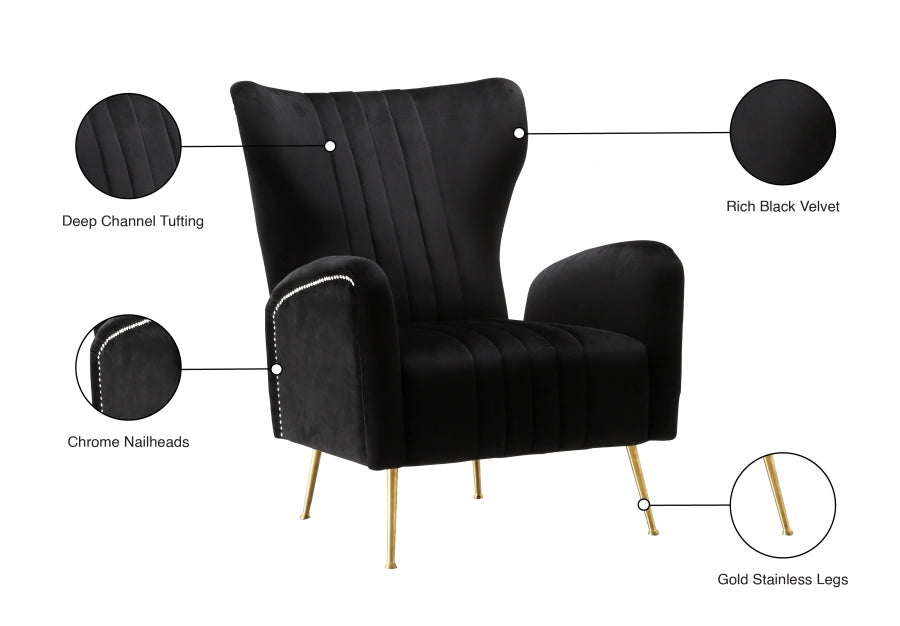 Chaise d'appoint Opera en velours