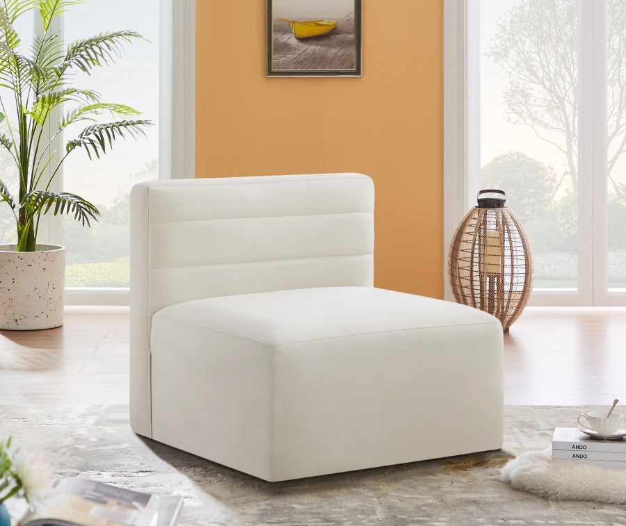 Chaise sans accoudoirs Quincy Velvet Modular Cloud-Like Comfort