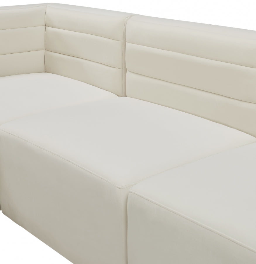 Chaise sans accoudoirs Quincy Velvet Modular Cloud-Like Comfort