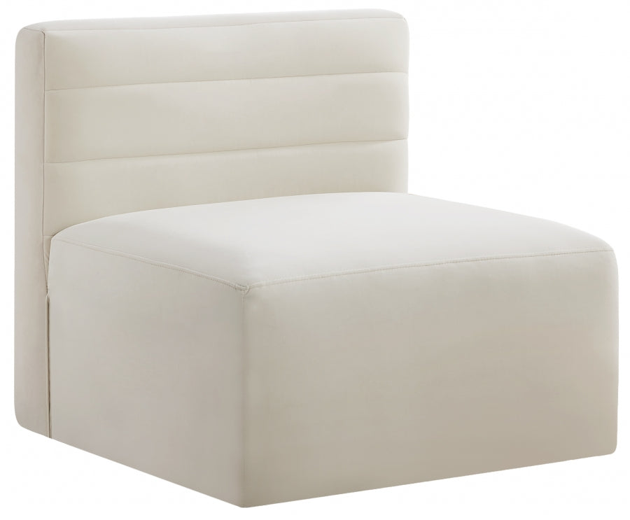 Chaise sans accoudoirs Quincy Velvet Modular Cloud-Like Comfort