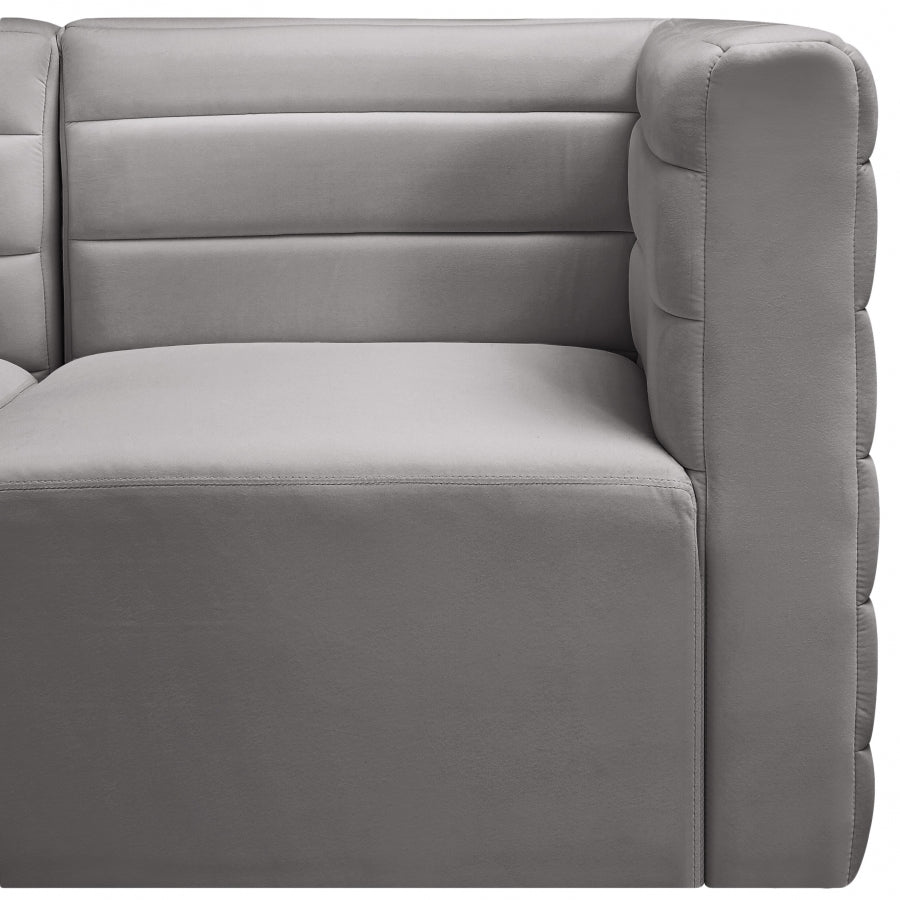 Chaise sans accoudoirs Quincy Velvet Modular Cloud-Like Comfort
