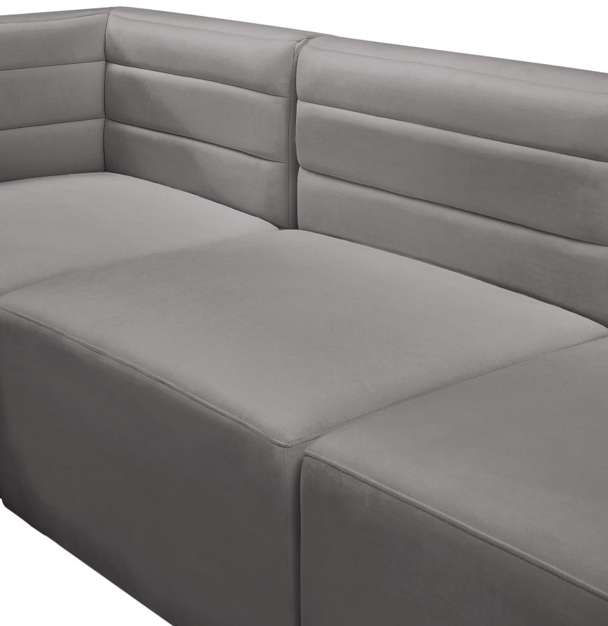 Chaise sans accoudoirs Quincy Velvet Modular Cloud-Like Comfort