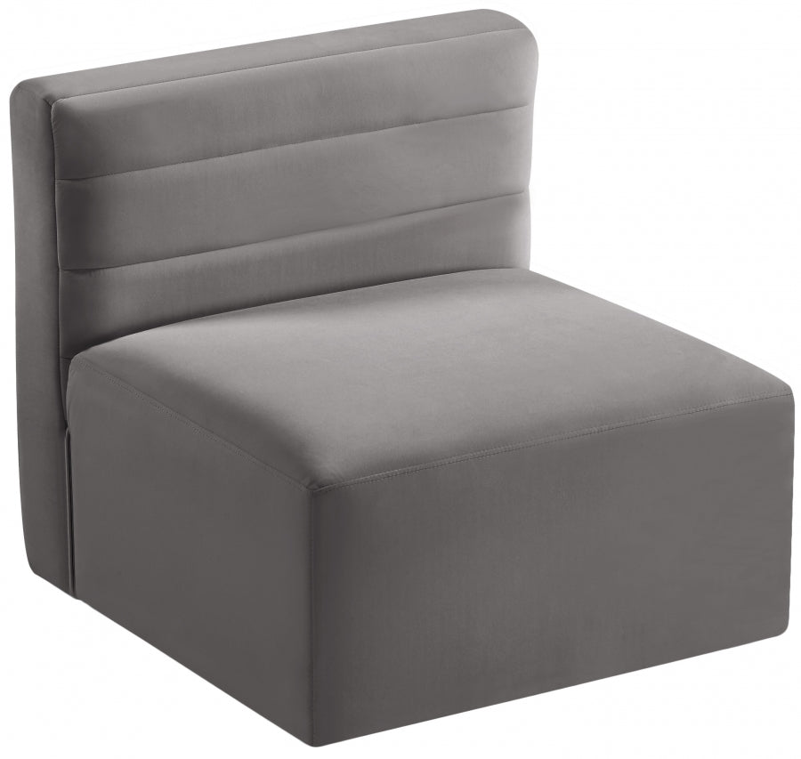 Chaise sans accoudoirs Quincy Velvet Modular Cloud-Like Comfort