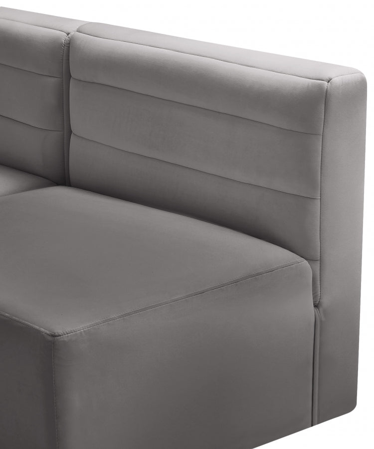 Chaise sans accoudoirs Quincy Velvet Modular Cloud-Like Comfort