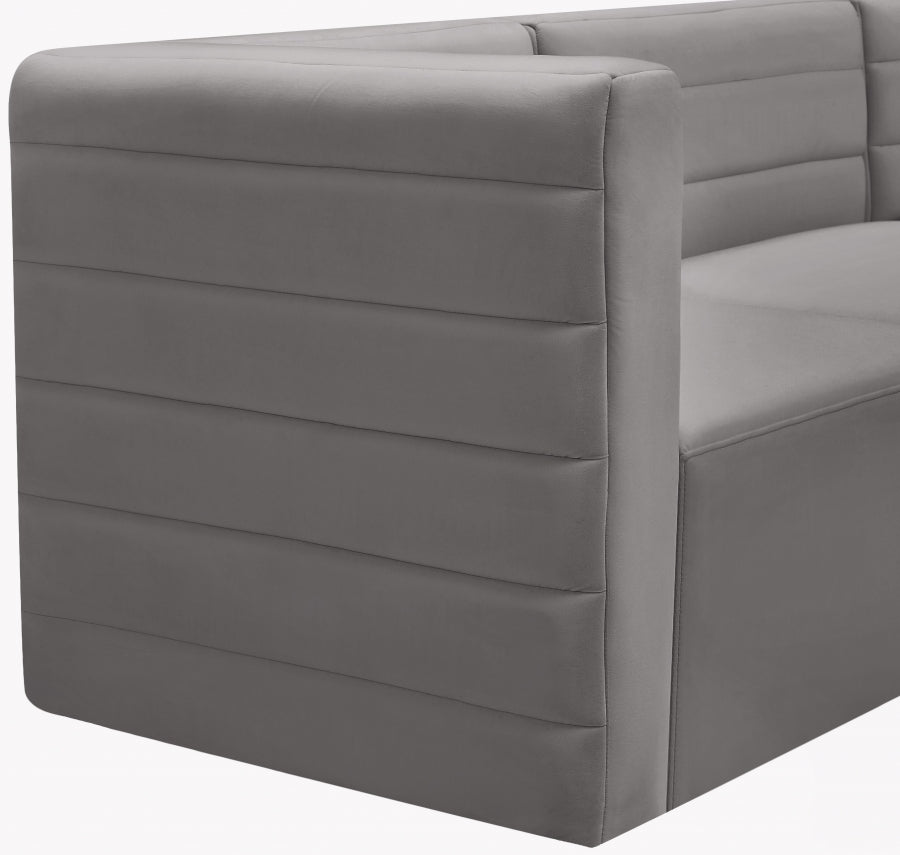 Chaise sans accoudoirs Quincy Velvet Modular Cloud-Like Comfort