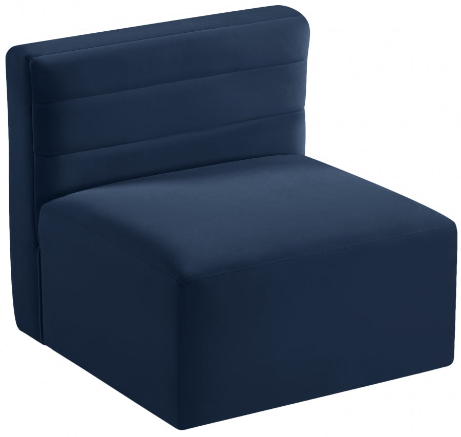 Chaise sans accoudoirs Quincy Velvet Modular Cloud-Like Comfort