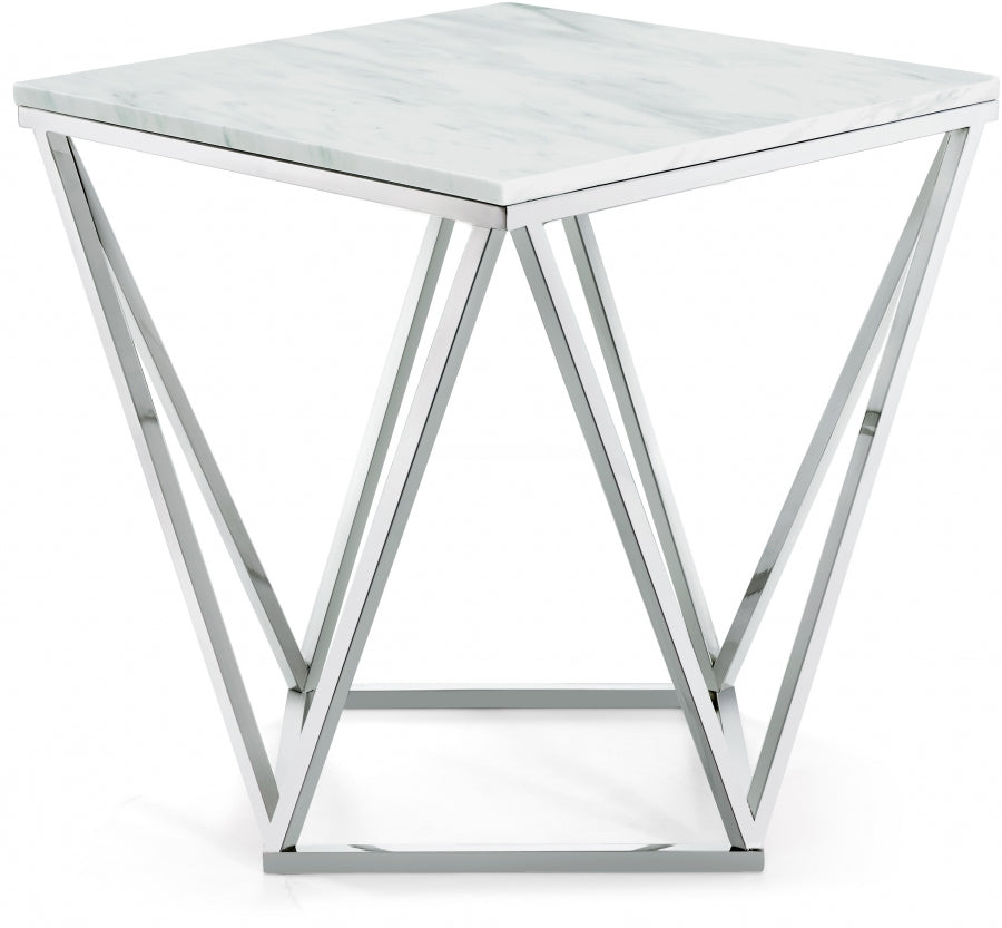 Table de bout chromée Skyler 