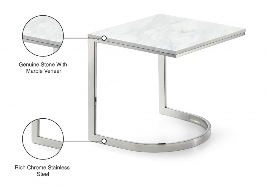 Table de bout chromée Copley 