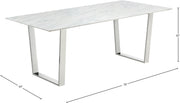 Table de salle à manger chromée Carlton