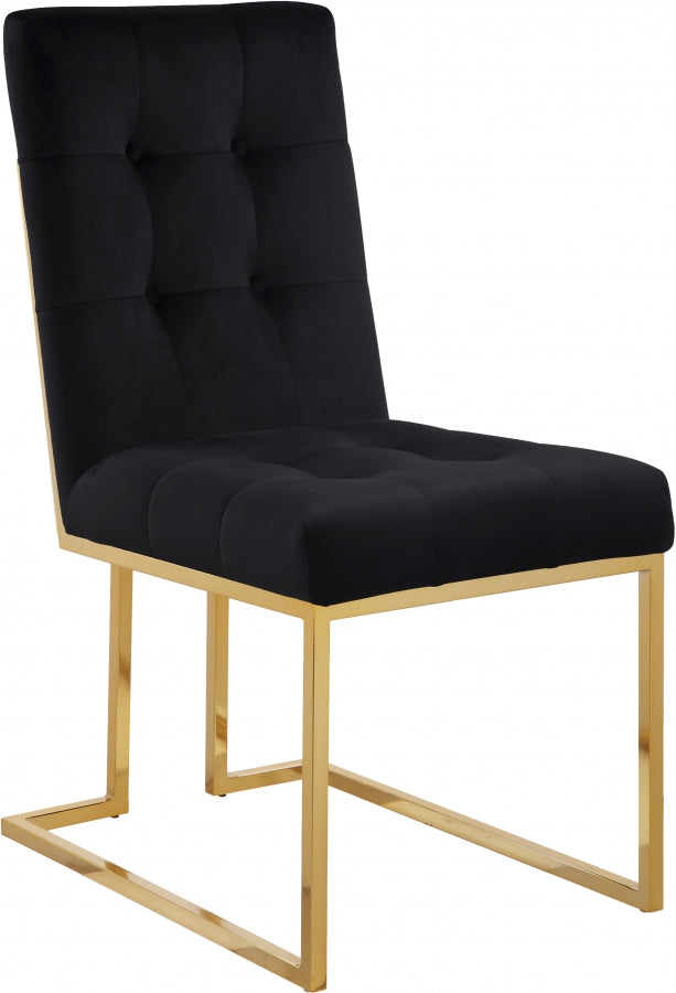 Chaise de salle à manger en velours Pierre