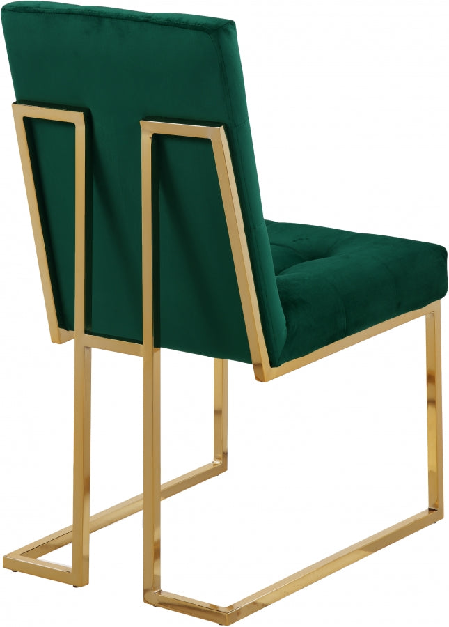 Chaise de salle à manger en velours Pierre