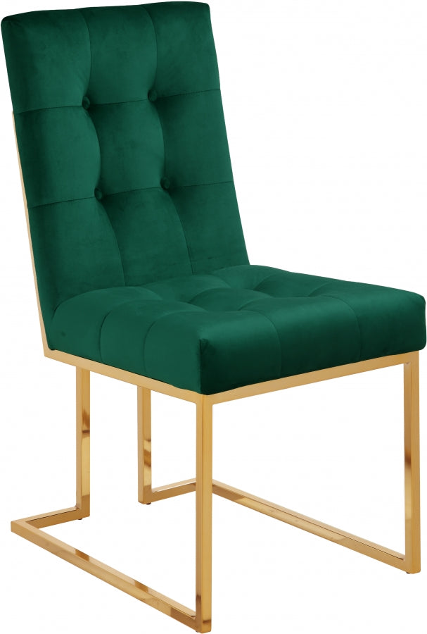 Chaise de salle à manger en velours Pierre