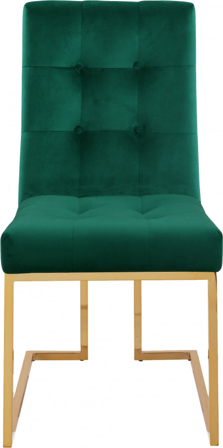 Chaise de salle à manger en velours Pierre