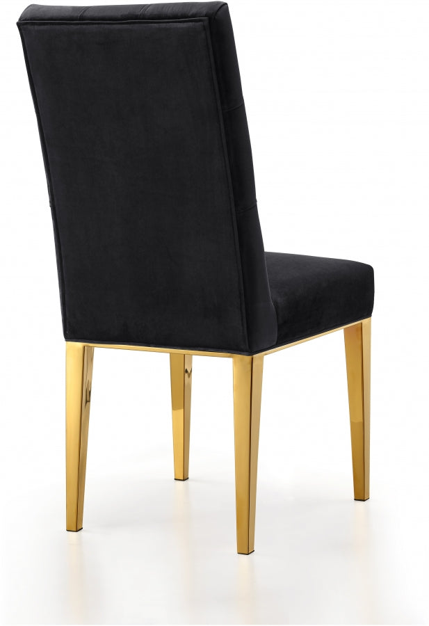 Chaise de salle à manger en velours Capri