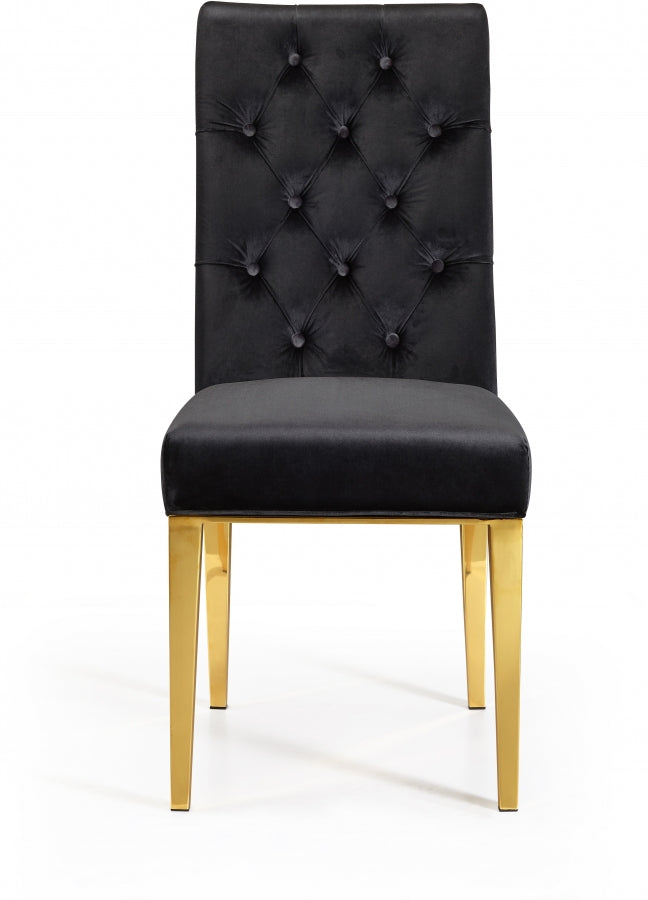 Chaise de salle à manger en velours Capri