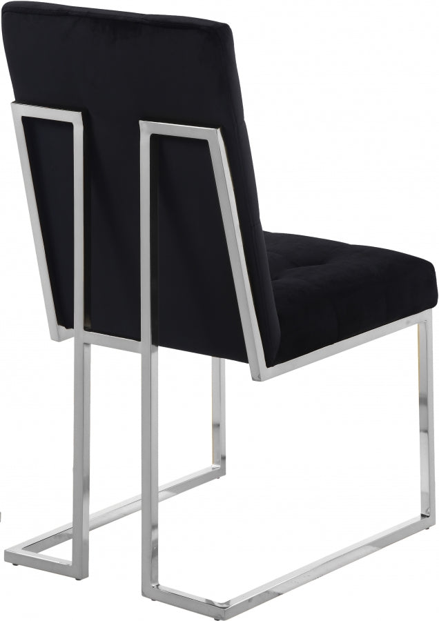 Chaise de salle à manger en velours Alexis