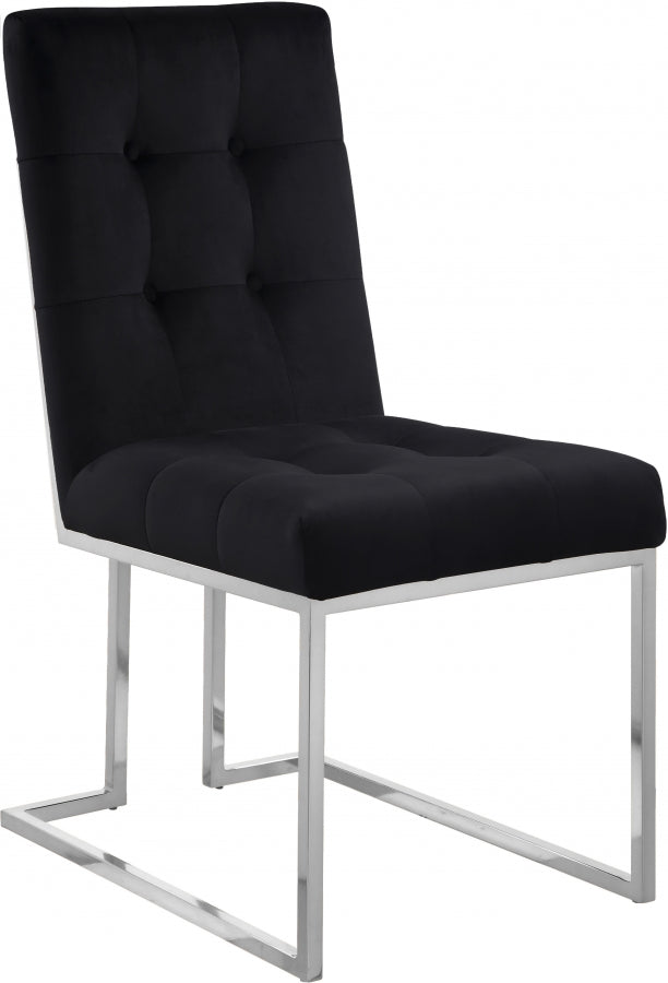 Chaise de salle à manger en velours Alexis