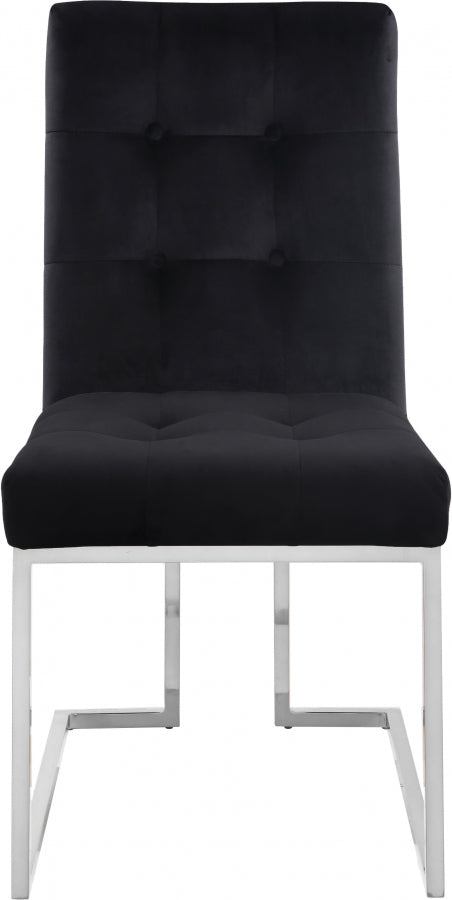 Chaise de salle à manger en velours Alexis