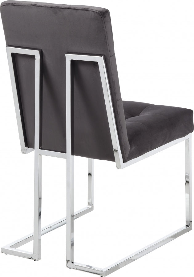 Chaise de salle à manger en velours Alexis
