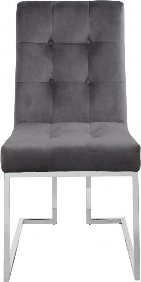 Chaise de salle à manger en velours Alexis