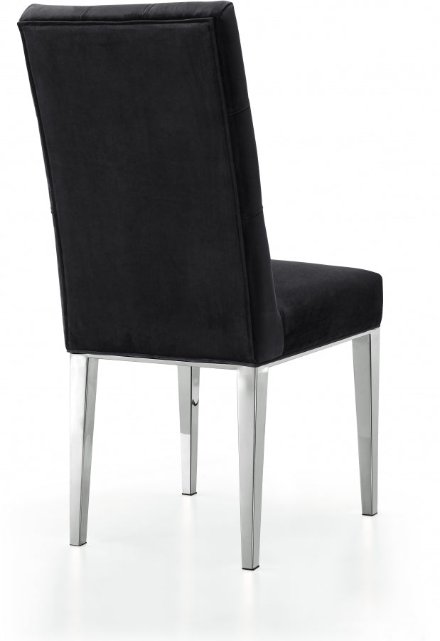 Chaise de salle à manger en velours Juno