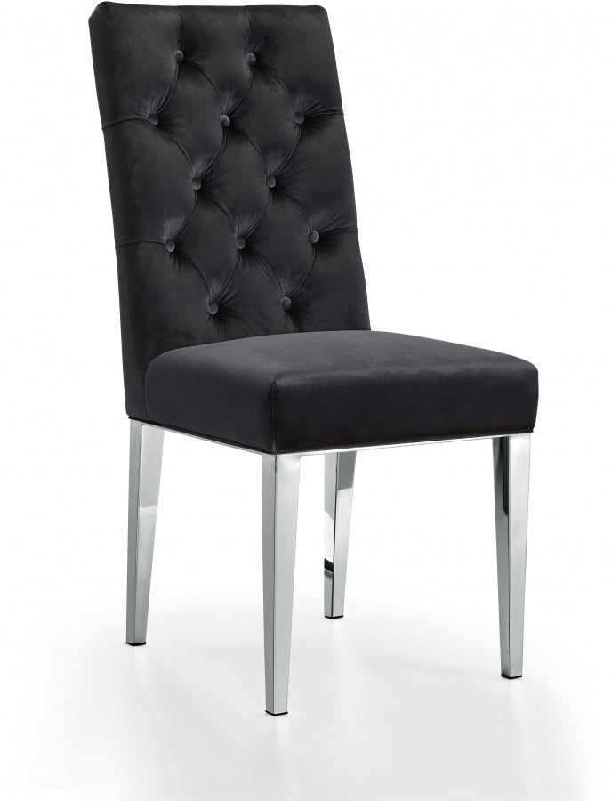 Chaise de salle à manger en velours Juno