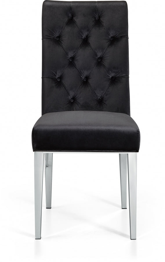 Chaise de salle à manger en velours Juno