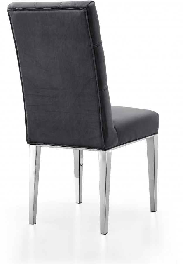 Chaise de salle à manger en velours Juno