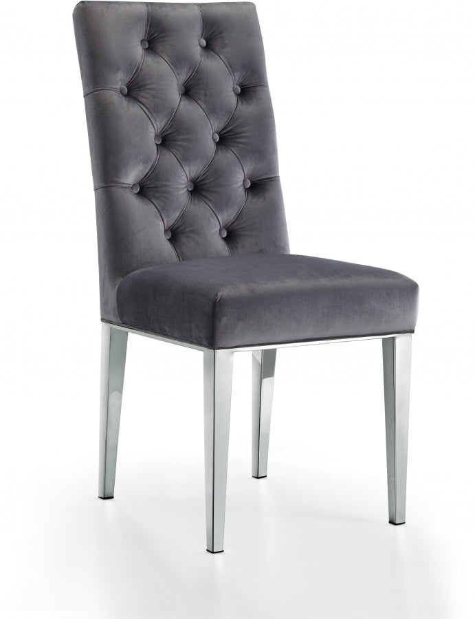 Chaise de salle à manger en velours Juno