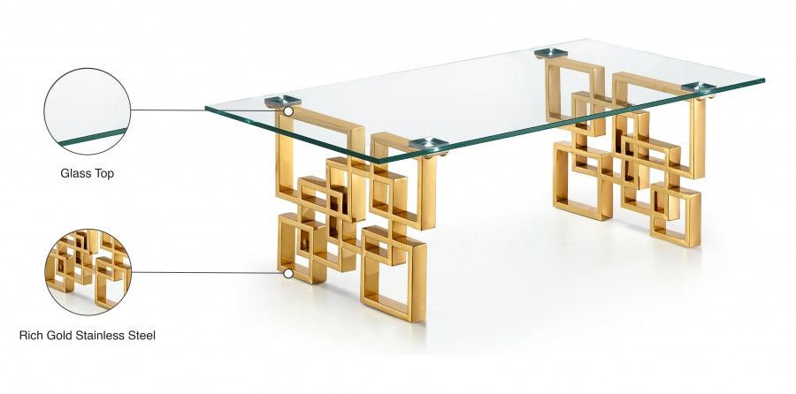 Table Basse Pierre Or