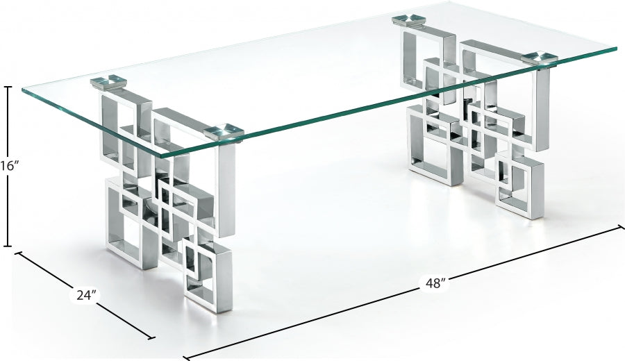 Table basse chromée Alexis