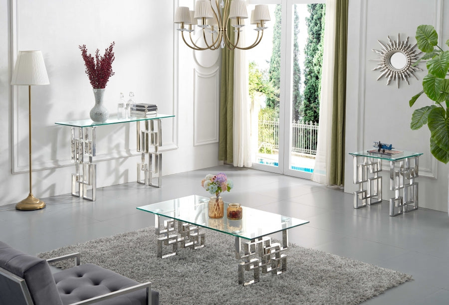 Table de bout chromée Alexis 