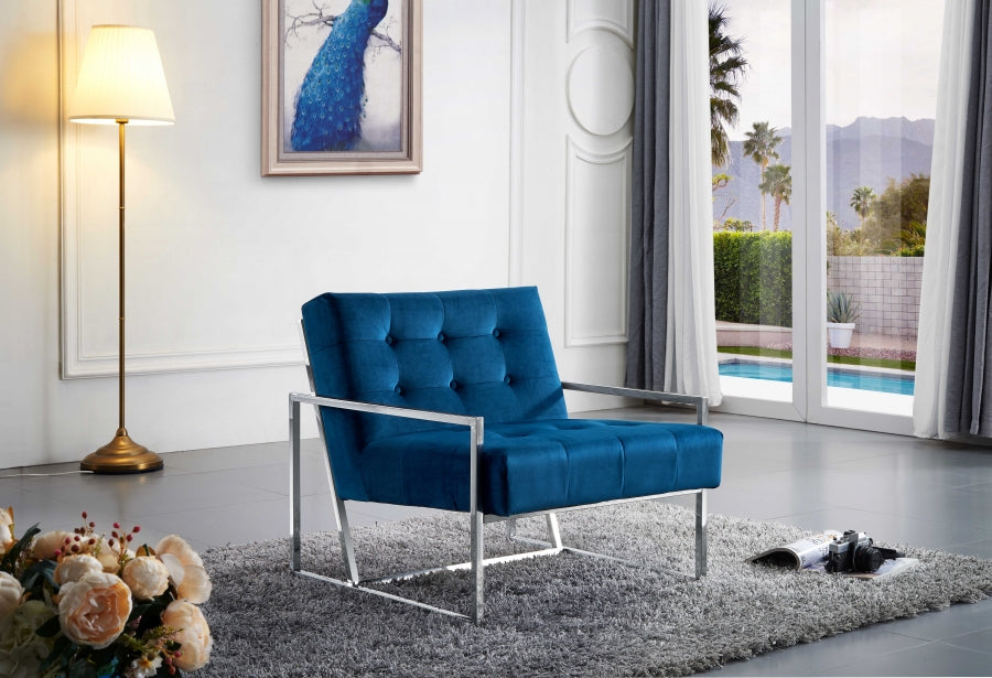 Chaise d'appoint en velours Alexis