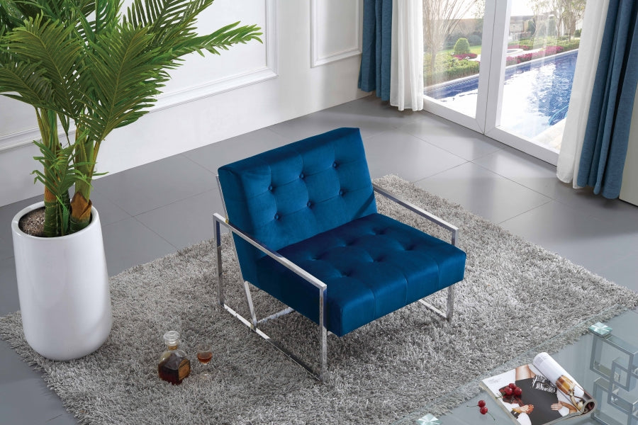 Chaise d'appoint en velours Alexis