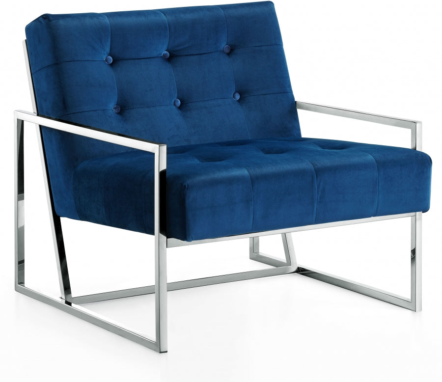 Chaise d'appoint en velours Alexis