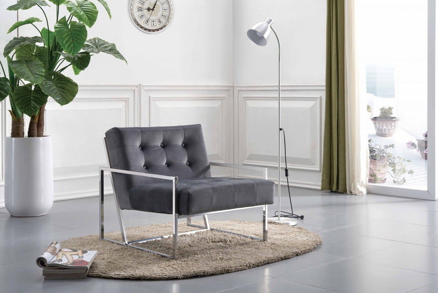 Chaise d'appoint en velours Alexis