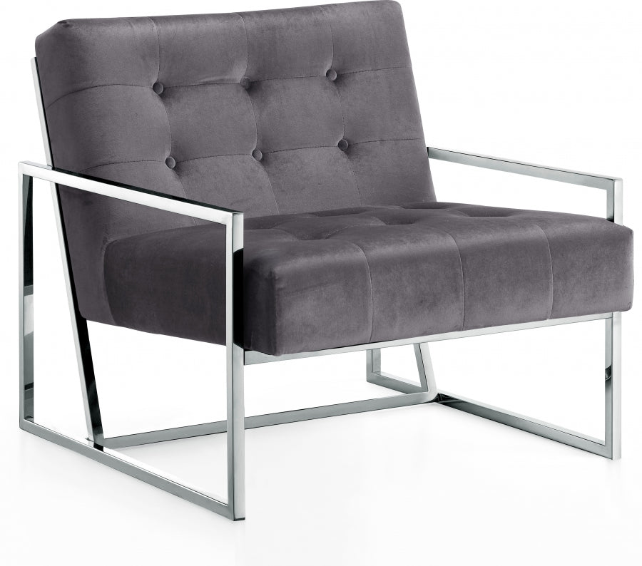Chaise d'appoint en velours Alexis