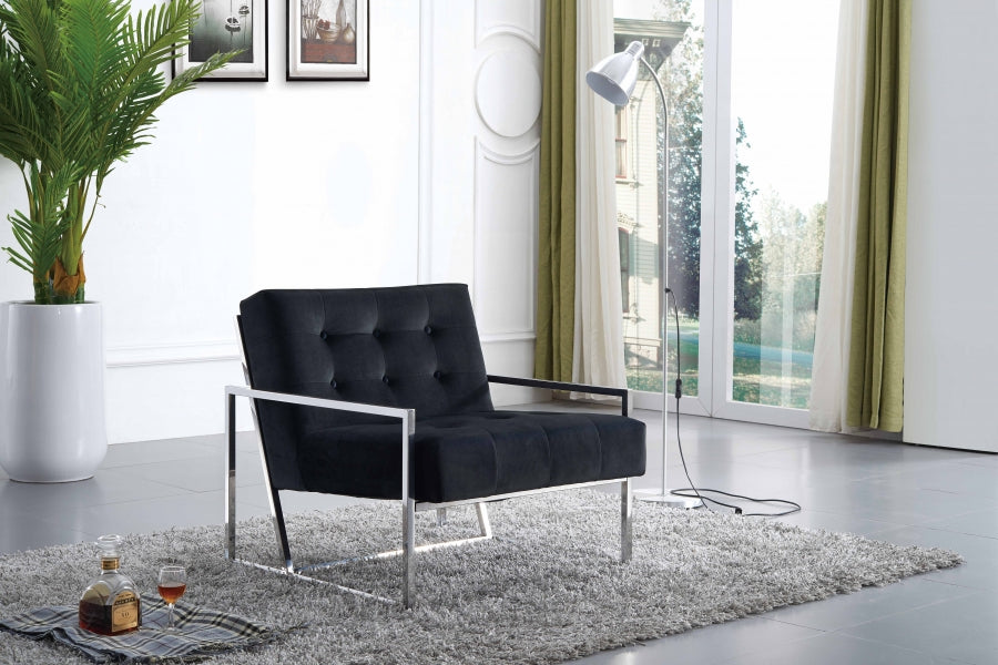 Chaise d'appoint en velours Alexis