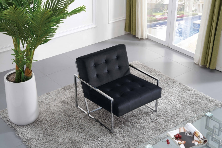 Chaise d'appoint en velours Alexis