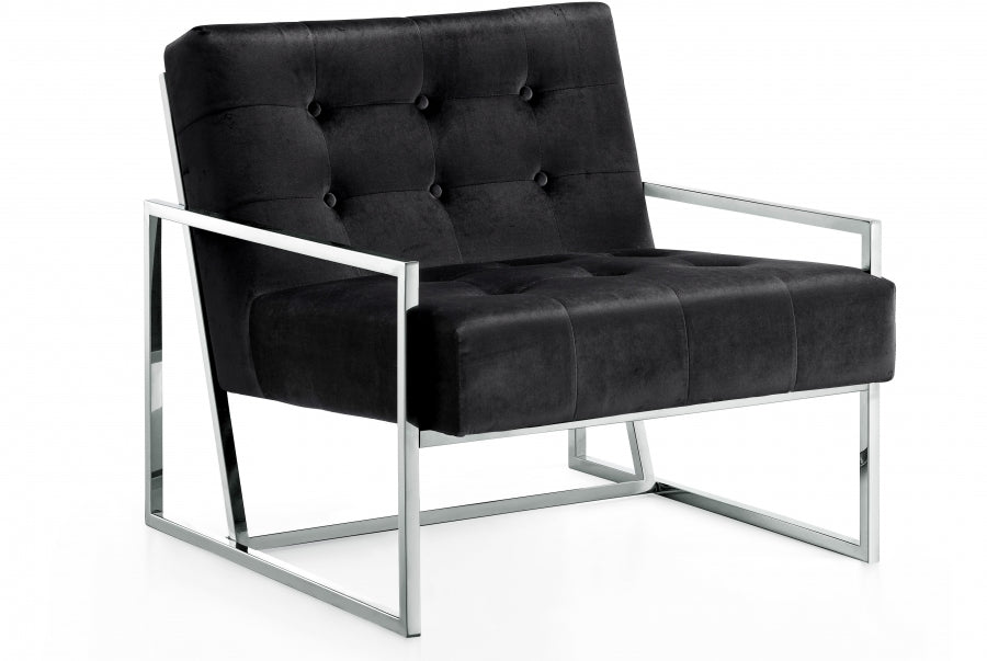 Chaise d'appoint en velours Alexis