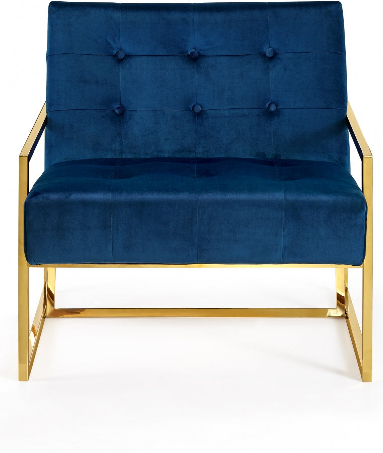 Chaise d'appoint en velours Pierre