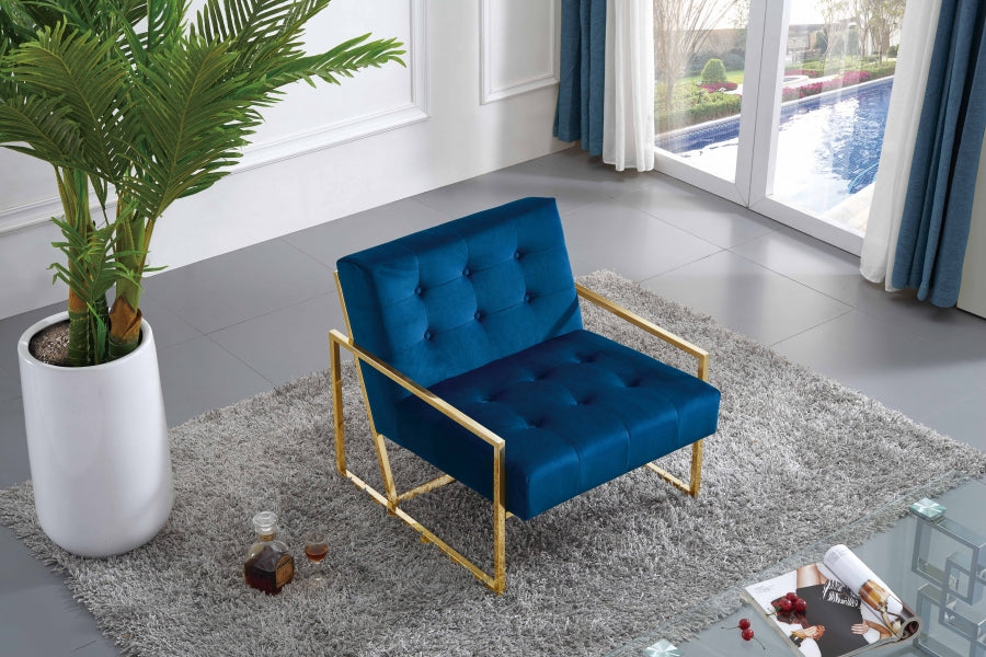Chaise d'appoint en velours Pierre